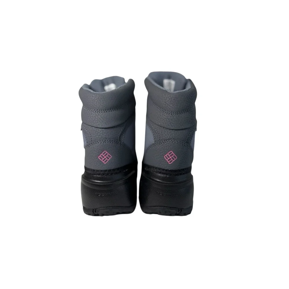 Columbia Rope Tow Kruser children's snow boots gray with pink accents. Size 1Y‎